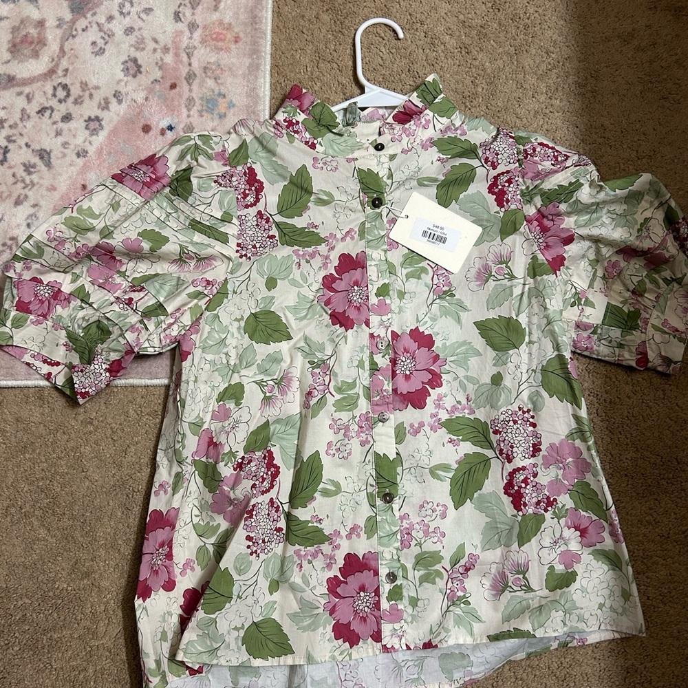 Floral Kids Shirt - Pink and Green